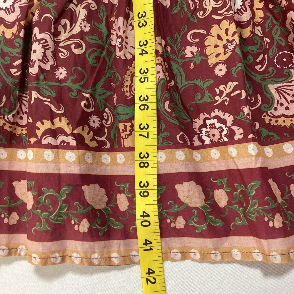 Storia Burgundy Floral Dress - Picture 10 of 11